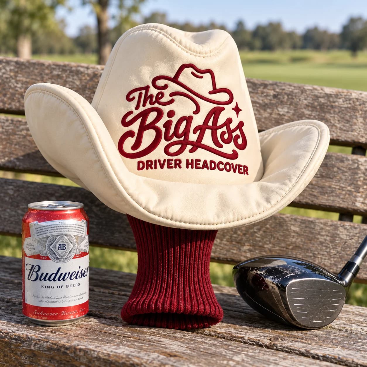 Cowboy-hat-shaped Big Ass Driver Headcover.