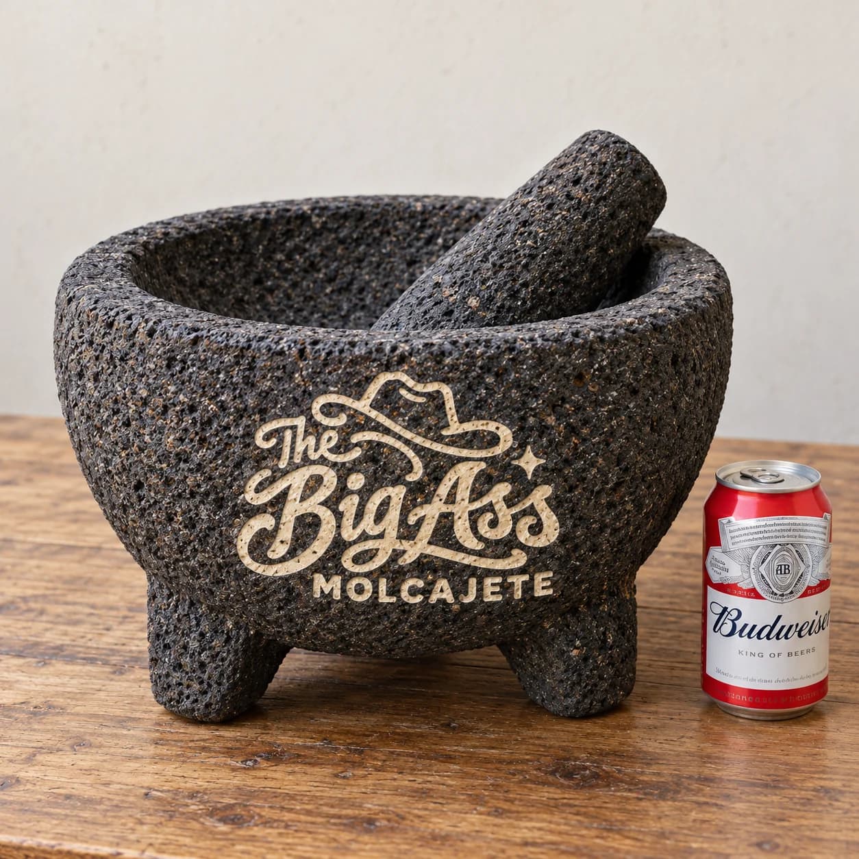 Large stone Big Ass Molcajete with matching pestle.
